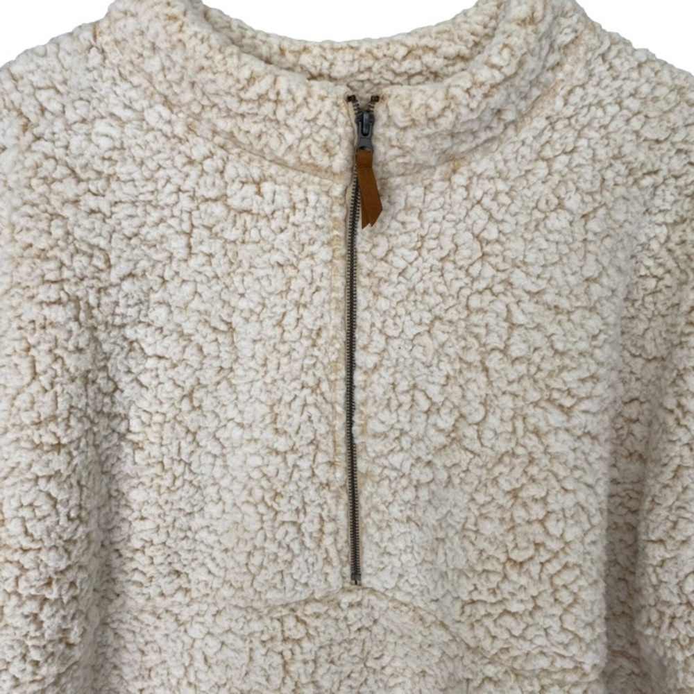 TIME & TRU Top Faux Sherpa Oatmeal Heather Women's Plus Size 2X (20W-22W) - Picture 2 of 12